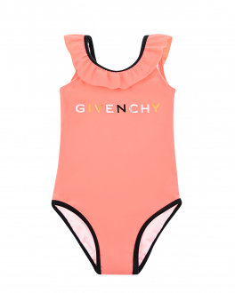 Слитный купальник с логотипом Givenchy Оранжевый, арт. H00025 430 APRICOT | Фото 1