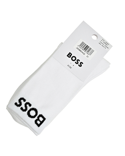 Носки с логотипом 2 пары, белые + серые BOSS | Фото 1