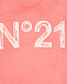 Футболка с логотипом на груди, светло-розовая No. 21 | Фото 3