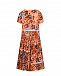 Оранжевое платье с цветочным принтом Vivetta | Фото 6