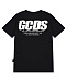 Черная футболка с белым логотипом GCDS | Фото 2