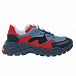 Синие кроссовки с красными вставками Emporio Armani | Фото 2
