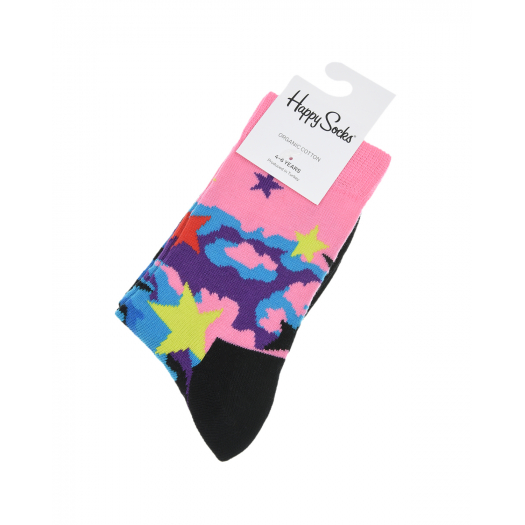 Носки с принтом &quot;звезды&quot; Happy Socks | Фото 1