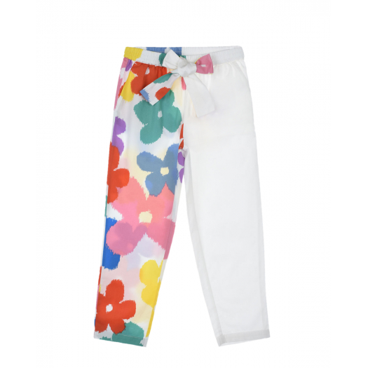 Хлопковые брюки с цветочным принтом Stella McCartney | Фото 1