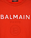 Красный свитшот с белым логотипом Balmain | Фото 3