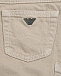 Брюки с карманами-карго. бежевые Emporio Armani | Фото 3
