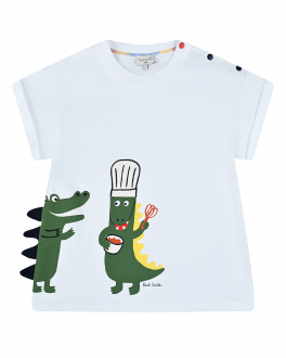 Комплект: футболка и шорты с принтом &quot;крокодилы&quot; Paul Smith Мультиколор, арт. P08043 10P | Фото 2