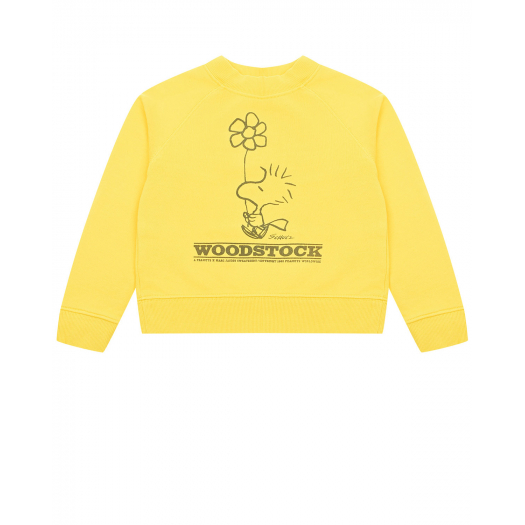 Желтая толстовка с принтом &quot;Woodstock&quot;  | Фото 1