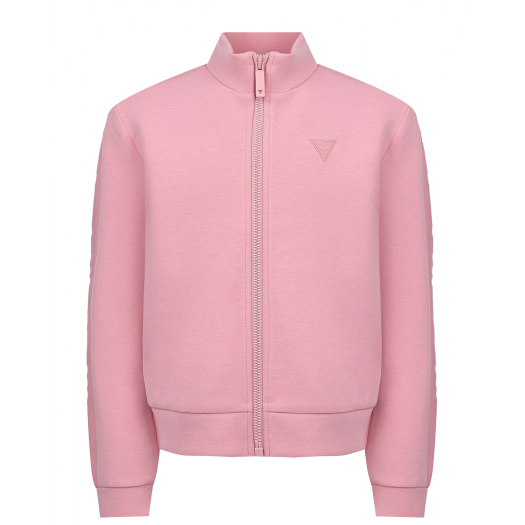 Розовая спортивная куртка с лого Guess | Фото 1