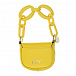 Желтая сумка из кожи 11х10х4 см  | Фото 3