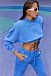 Укороченный голубой свитшот Mo5ch1no Jeans | Фото 2
