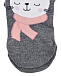 Серые носки с принтом &quot;Кот в шарфе&quot; Falke | Фото 2