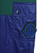 Зеленые спортивные брюки с синими вставками Moncler | Фото 3