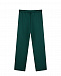 Зеленые спортивные брюки с белыми лампасами No. 21 | Фото 2