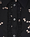 Черная шелковая рубашка с принтом &quot;ландыши&quot; No. 21 | Фото 3