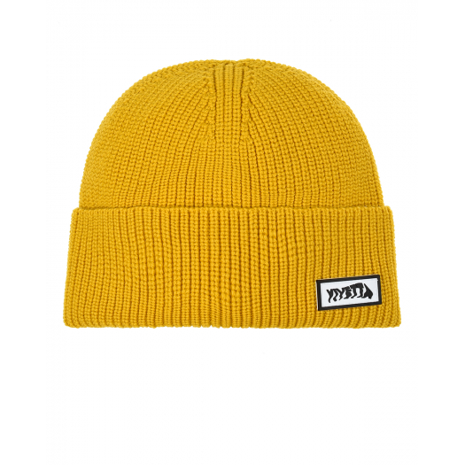 Желтая шапка с отворотом Vivetta | Фото 1