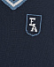 Синий вязаный жилет с логотипом Emporio Armani | Фото 4