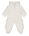 Утепленный комбинезон с капюшоном, белый Lyda Baby | Фото 1