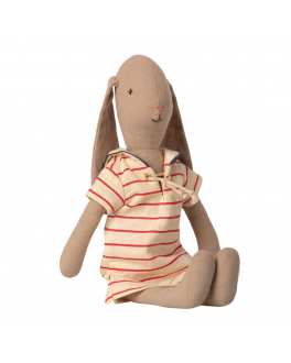 Мягкая игрушка Заяц, размер 2, в полосатом платье Maileg , арт. 16-1200-00 | Фото 2