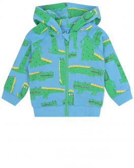 Голубая спортивная куртка с принтом &quot;крокодилы&quot; Stella McCartney Голубой, арт. 8Q4TM0 Z0169 604VE | Фото 1