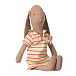 Мягкая игрушка Заяц, размер 2, в полосатом платье Maileg | Фото 2