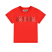 Красная футболка с логотипом и медвежатами Moschino | Фото 1