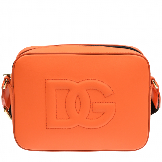 Оранжевая сумка с лого в тон, 16x12x5 см Dolce&Gabbana | Фото 1