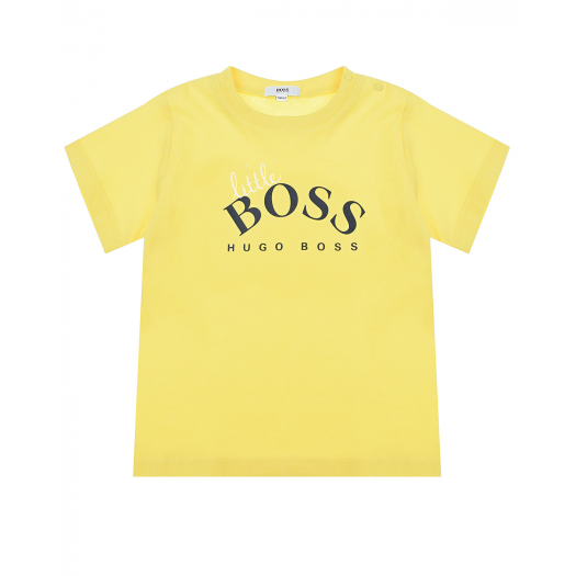 Желтая футболка с принтом &quot;Little Boss&quot;  | Фото 1
