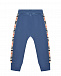 Синие спортивные брюки с лампасами в полоску Burberry | Фото 2