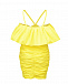 Желтое платье мини с воланом MSGM | Фото 5