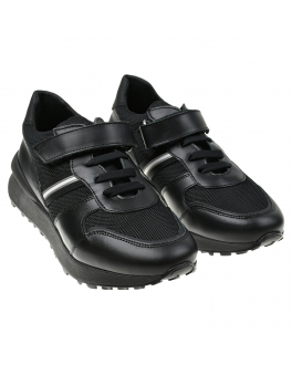 Черные кроссовки на шнуровке и липучке Morelli Черный, арт. M4B9-51997-0040 999 | Фото 1
