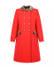 Красное пальто с леопардовой отделкой Dolce&Gabbana | Фото 1