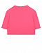 Укороченная розовая футболка с белым лого Diesel | Фото 2