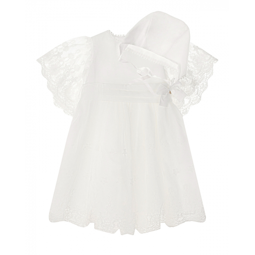 Белое платье с кружевной отделкой Marlu | Фото 1