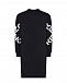 Черное платье с лого на рукавах  | Фото 2
