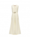 Платье на пуговицах с поясом пряжкой, кремовое TWINSET | Фото 1