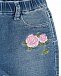 Джинсовые шорты с вышитыми розами Monnalisa | Фото 4