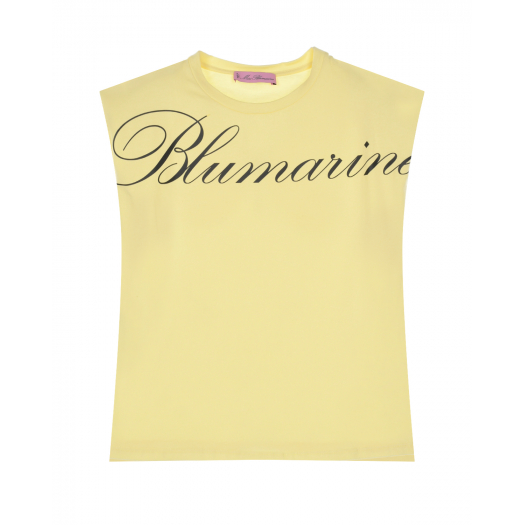 Желтая футболка без рукавов Miss Blumarine | Фото 1