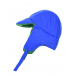 Двухстронняя шапка-ушанка, синий/зеленый Yves Salomon | Фото 1
