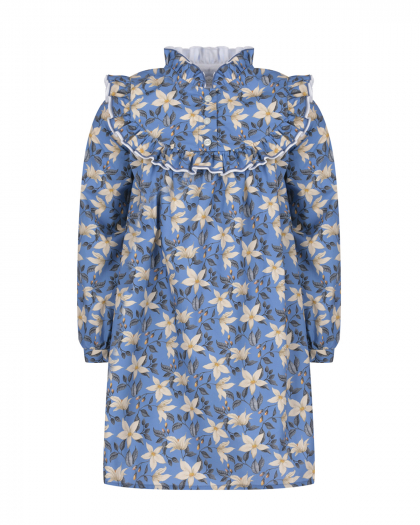 Платье с цветочным принтом, голубое Paade Mode | Фото 1