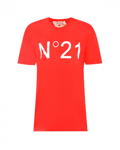Красная футболка с логотипом No. 21 | Фото 1