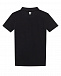 Черная футболка-поло с перевернутым логотипом  | Фото 2