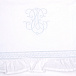 Комплект постельного белья BOVI Вензель белый-голубой  | Фото 2