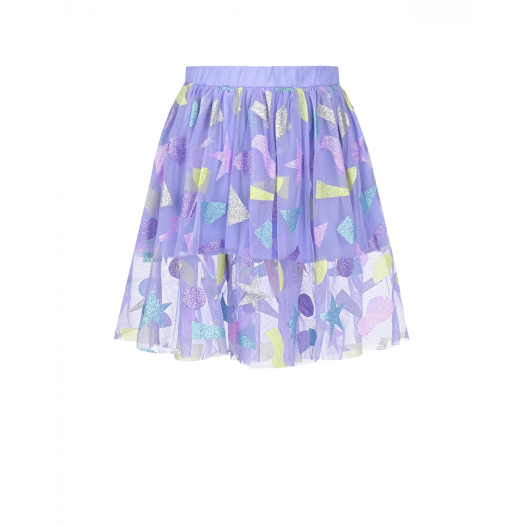 Двухслойная юбка с геометрическим принтом Stella McCartney | Фото 1
