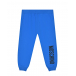 Синие спортивные брюки с черным лого Moschino | Фото 1