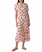 Кремовое платье с цветочным принтом Saloni | Фото 4