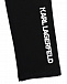 Черные леггинсы с логотипом Karl Lagerfeld kids | Фото 4