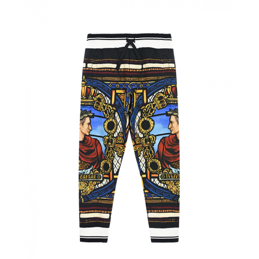 Спортивные брюки с принтом &quot;Цезарь&quot; Dolce&Gabbana | Фото 1
