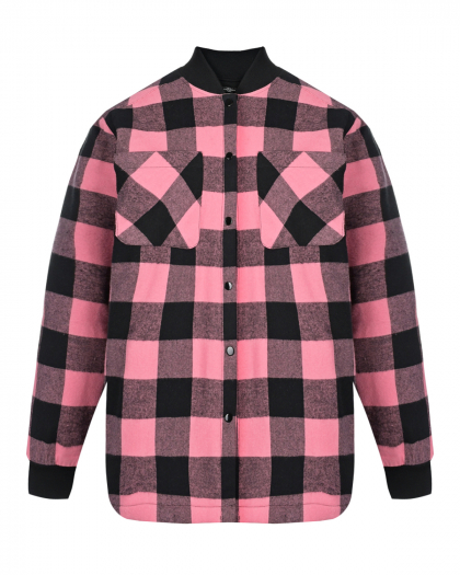 Куртка-рубашка в черно-розовую клетку Dan Maralex | Фото 1