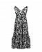 Черное платье с белым цветочным принтом Dan Maralex | Фото 6
